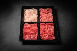 Table-top grill STANDARD with rump of beef, rump of veal and chicken breast