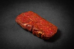 Swiss beef rump steak with pepper marinade