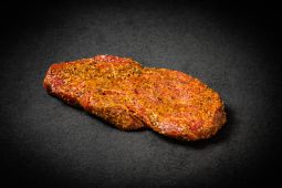 Marinated organic bud beef rump