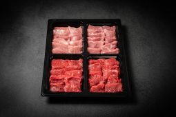 Tischgrill STANDARD mit Rindshuft und Kalbshuft